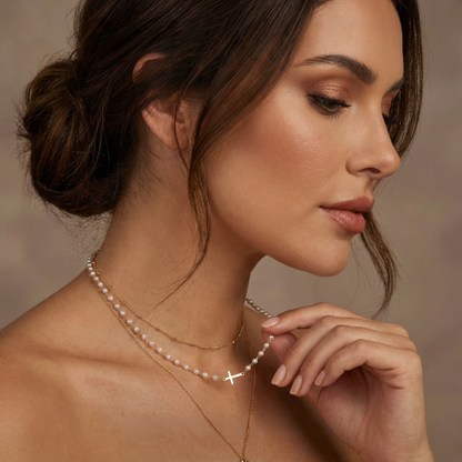 Pearl Cross Necklace