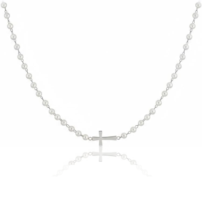 Pearl Cross Necklace
