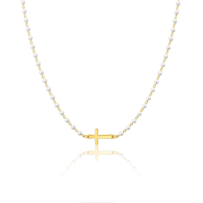 Pearl Cross Necklace